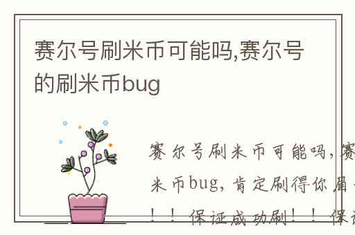 赛尔号刷米币可能吗,赛尔号的刷米币bug