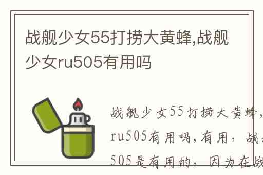 战舰少女55打捞大黄蜂,战舰少女ru505有用吗